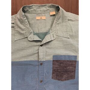 Ascend XL Camp Short‎ Sleeve Half Button Up Multicolor Pocket Shirt